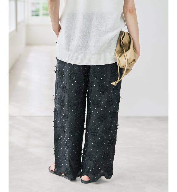 Spick and Span「crinkle crinkle crinkle dot 3D rayon shuntang easy pants」|その他|