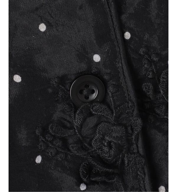 Spick and Span「crinkle crinkle crinkle dot 3D embroidery open collar shirt」|シャツ・ブラウス|