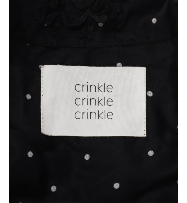 Spick and Span「crinkle crinkle crinkle dot 3D embroidery open collar shirt」|シャツ・ブラウス|