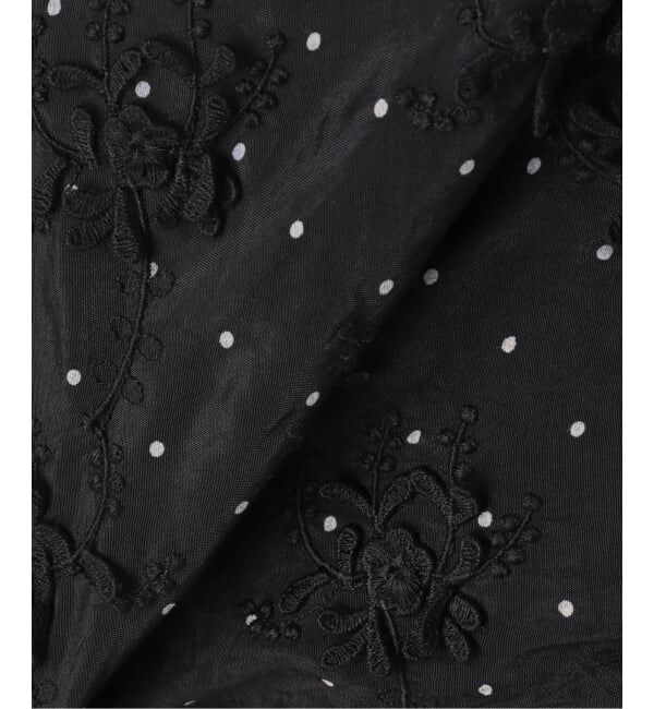 Spick and Span「crinkle crinkle crinkle dot 3D embroidery open collar shirt」|シャツ・ブラウス|