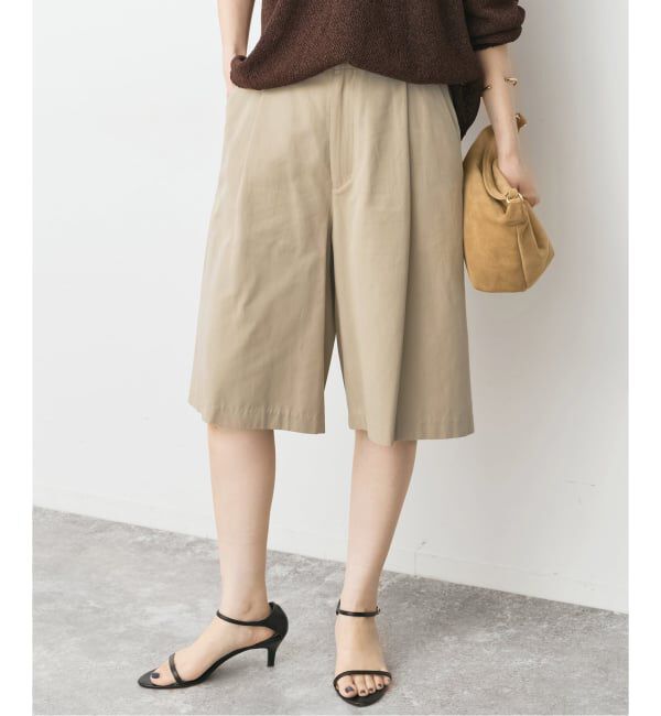 Spick and Span「タックショートパンツ」|その他|ベージュ