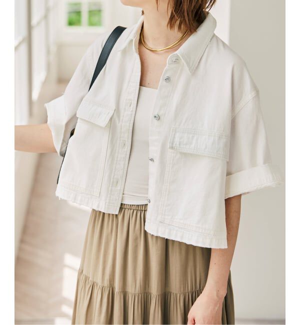 Spick and Span「5 1/2 HALF Sleeve Shirt」|シャツ・ブラウス|ホワイト