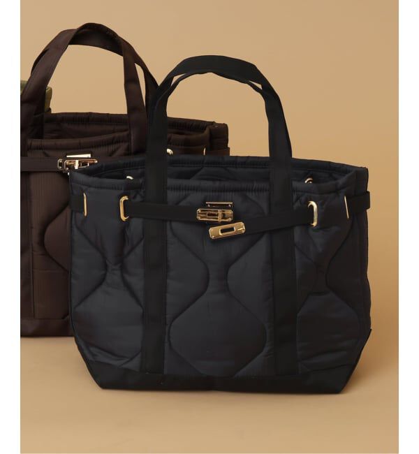 Spick and Span「《一部店舗+WEB限定》SITA PARANTICA/シータパランティカ キルティングナイロントート」|トートバッグ|ブラック