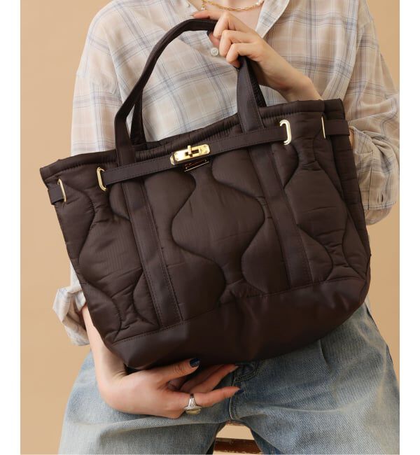 Spick and Span「《一部店舗+WEB限定》SITA PARANTICA/シータパランティカ キルティングナイロントート」|トートバッグ|ブラウン