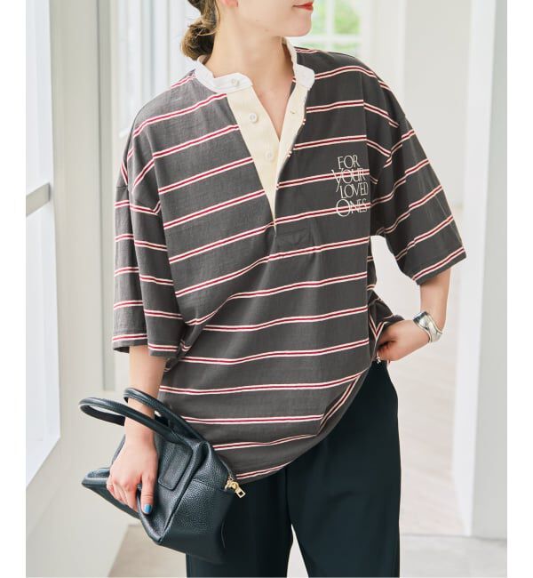 Spick and Span「melple / メイプル Seaview Rugger Shirt」|Tシャツ・カットソー|ブラック