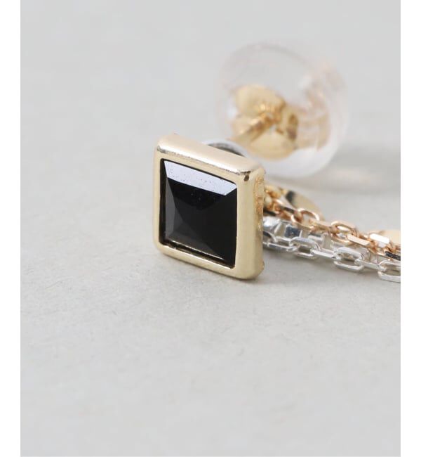 Lilas by Spick&Span「《WEB限定》バイカラー2WAYフリンジピアス K10（両耳）」|ピアス|