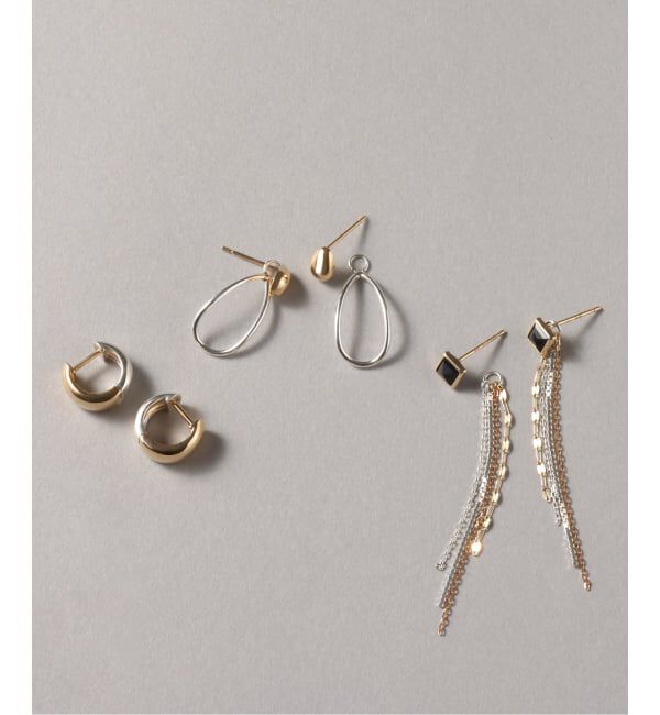 Lilas by Spick&Span「《WEB限定》バイカラー2WAYフリンジピアス K10（両耳）」|ピアス|