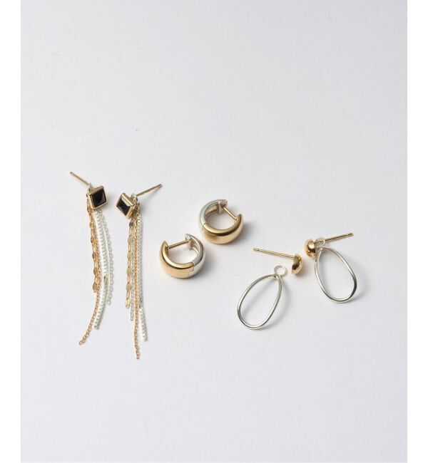 Lilas by Spick&Span「《WEB限定》バイカラー2WAYフリンジピアス K10（両耳）」|ピアス|