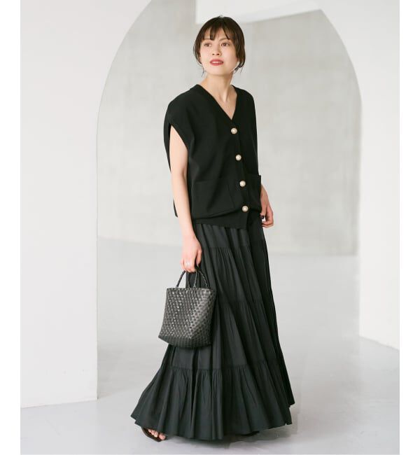 Spick and Span「《WEB限定 / 追加》パールボタンウォッシャブルニットベスト」|ニット・セーター|