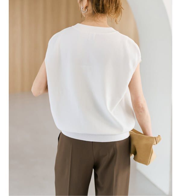 Spick and Span「《WEB限定 / 追加》パールボタンウォッシャブルニットベスト」|ニット・セーター|