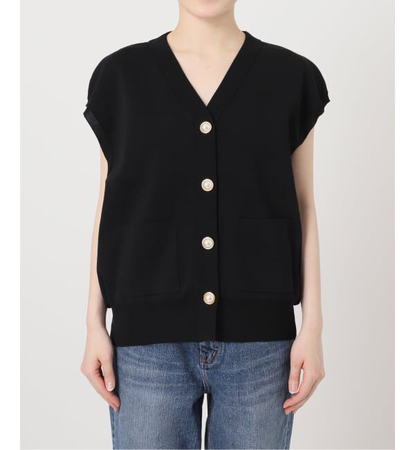 Spick and Span「《WEB限定 / 追加》パールボタンウォッシャブルニットベスト」|ニット・セーター|