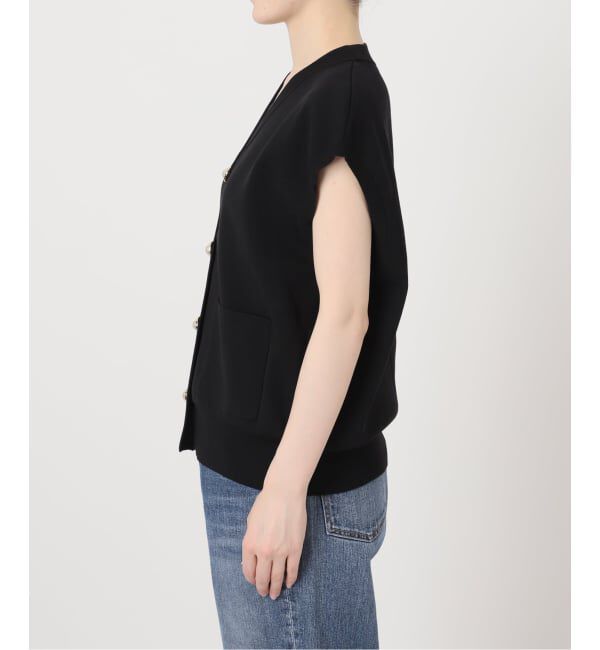 Spick and Span「《WEB限定 / 追加》パールボタンウォッシャブルニットベスト」|ニット・セーター|