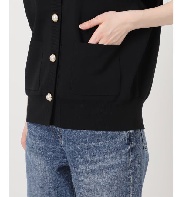 Spick and Span「《WEB限定 / 追加》パールボタンウォッシャブルニットベスト」|ニット・セーター|