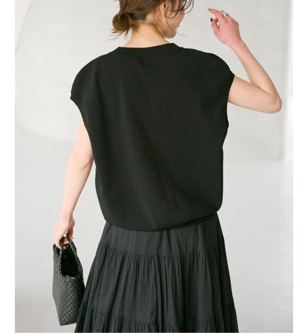 Spick and Span「《WEB限定 / 追加》パールボタンウォッシャブルニットベスト」|ニット・セーター|