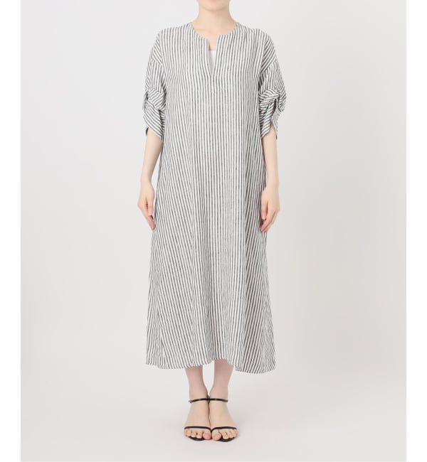 Spick and Span「TICCA リネンツイストスリーブワンピース」|ワンピース|