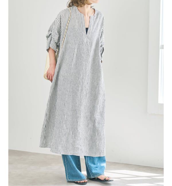 Spick and Span「TICCA リネンツイストスリーブワンピース」|ワンピース|