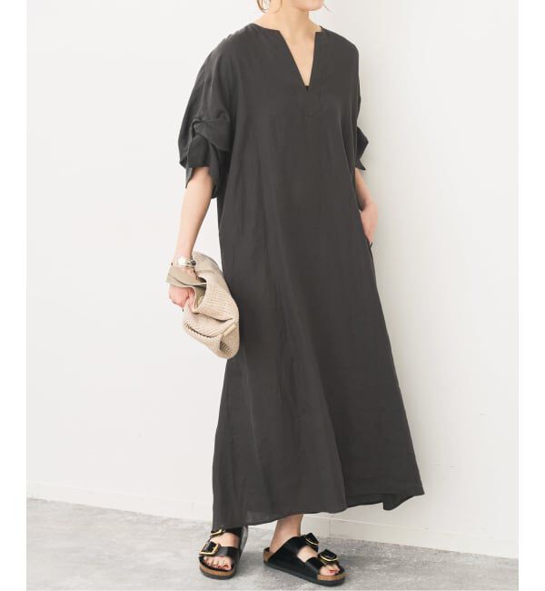 Spick and Span「TICCA リネンツイストスリーブワンピース」|ワンピース|