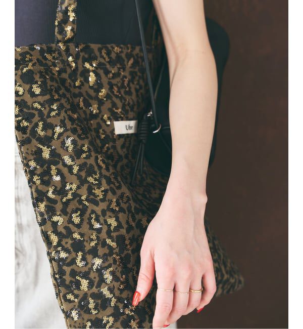 Spick and Span「Uhr / ウーア Sequin Leopard Tote」|トートバッグ|