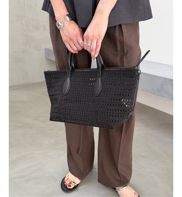 Spick and Span「GIANNI CHIARINI / ジャンニ キアリーニ MASHUP TOTE」|トートバッグ|ブラック
