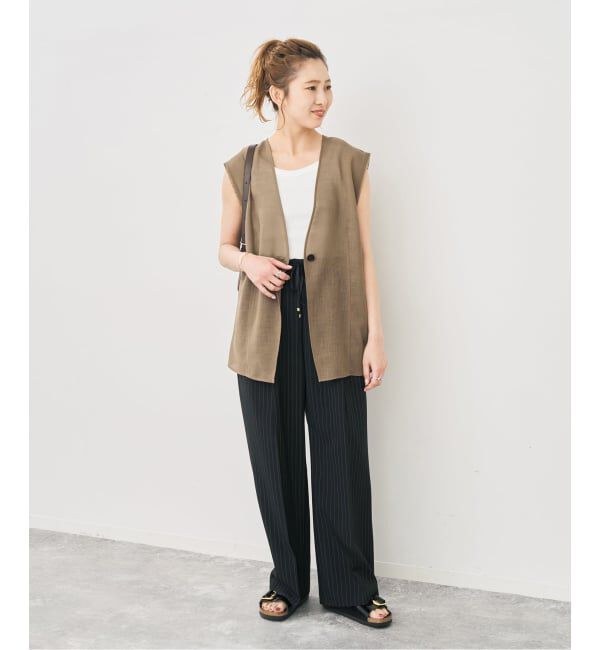 Spick and Span「ドライタッチドロストイージータックパンツ」|スラックス|