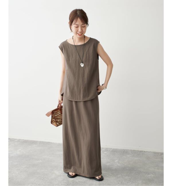 Spick and Span「《セットアップ可》スムースフィールイージースカート」|スカート|