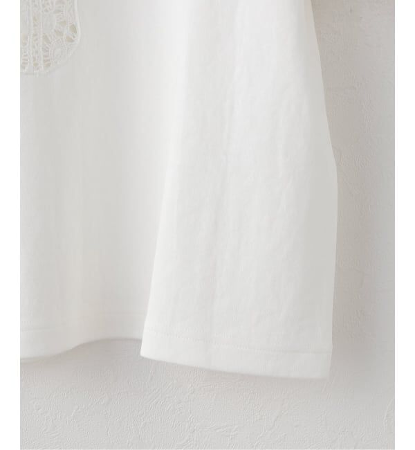 Spick and Span「《一部店舗+WEB限定》BERENICE. / べレニス TSHIRT COL ROND BRODERIE V」|Tシャツ・カットソー|