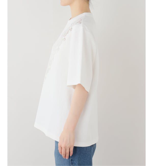 Spick and Span「《一部店舗+WEB限定》BERENICE. / べレニス TSHIRT COL ROND BRODERIE V」|Tシャツ・カットソー|