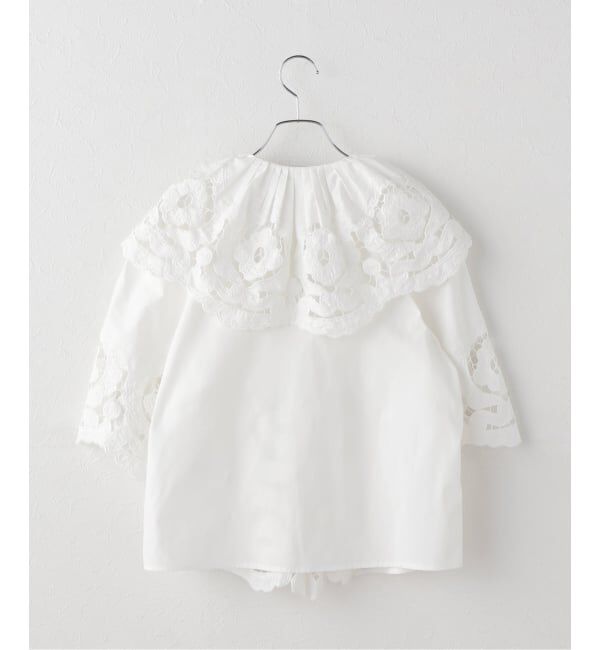Spick and Span「《一部店舗+WEB限定》BERENICE. / べレニス CHEMISE MC COL CHALE BRODERIE」|シャツ・ブラウス|