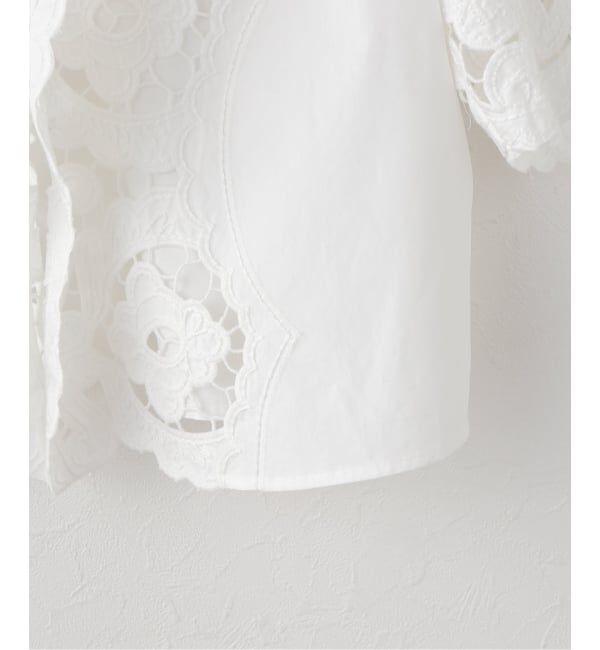 Spick and Span「《一部店舗+WEB限定》BERENICE. / べレニス CHEMISE MC COL CHALE BRODERIE」|シャツ・ブラウス|