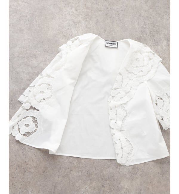 Spick and Span「《一部店舗+WEB限定》BERENICE. / べレニス CHEMISE MC COL CHALE BRODERIE」|シャツ・ブラウス|