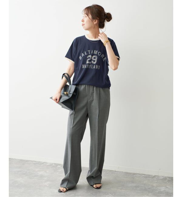 Spick and Span「カレッジトリムTシャツ」|Tシャツ・カットソー|