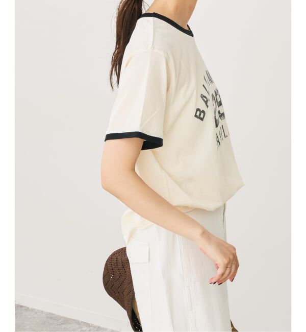 Spick and Span「カレッジトリムTシャツ」|Tシャツ・カットソー|