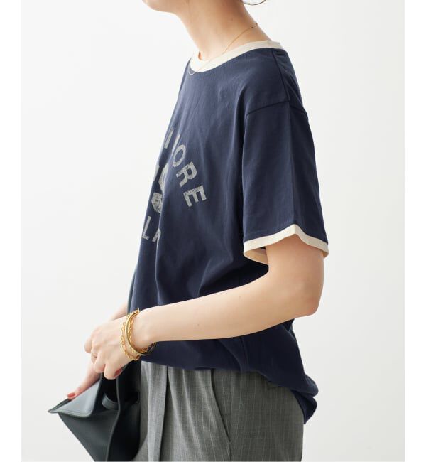 Spick and Span「カレッジトリムTシャツ」|Tシャツ・カットソー|
