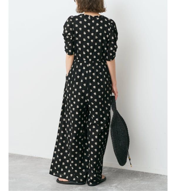 Spick and Span「《別注 / WEB限定追加》ne Quittez pas  Cotton Dobby Stripe Flower Print Al*」|オールインワン|