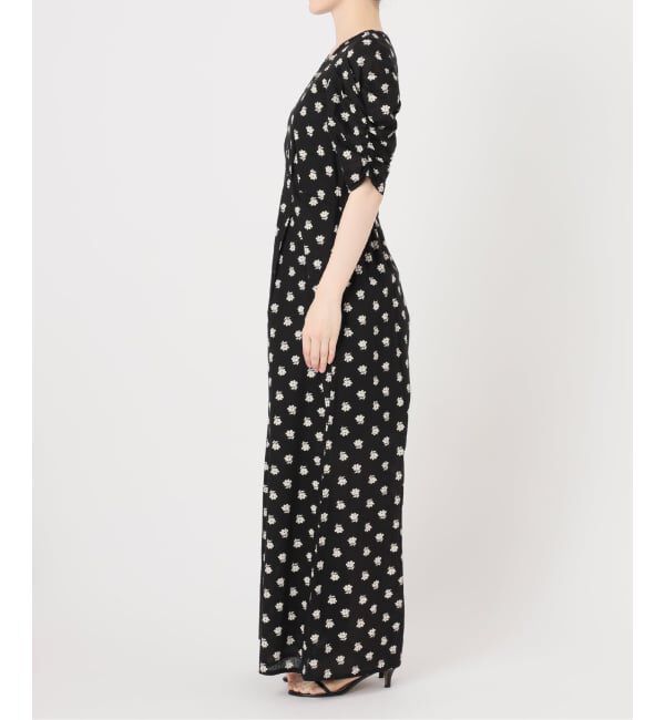 Spick and Span「《別注 / WEB限定追加》ne Quittez pas  Cotton Dobby Stripe Flower Print Al*」|オールインワン|