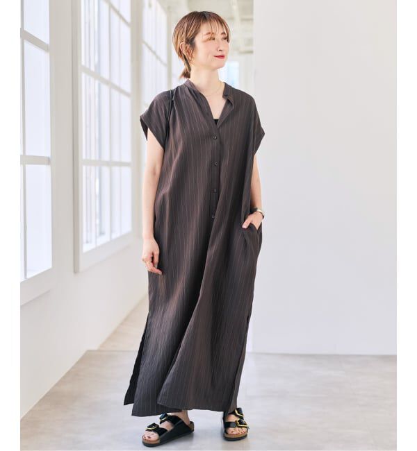Spick and Span「《別注カラー有り》MARSALAストライプシャツワンピース」|ワンピース|