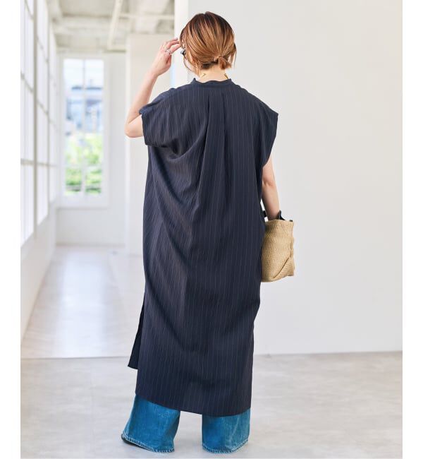 Spick and Span「《別注カラー有り》MARSALAストライプシャツワンピース」|ワンピース|