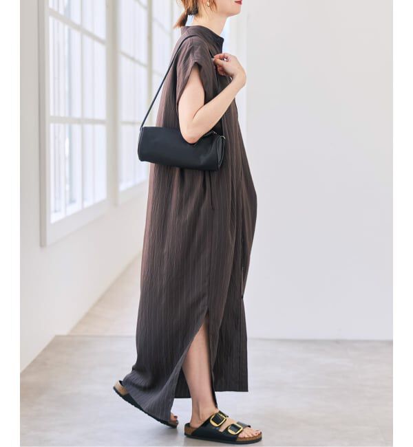 Spick and Span「《別注カラー有り》MARSALAストライプシャツワンピース」|ワンピース|