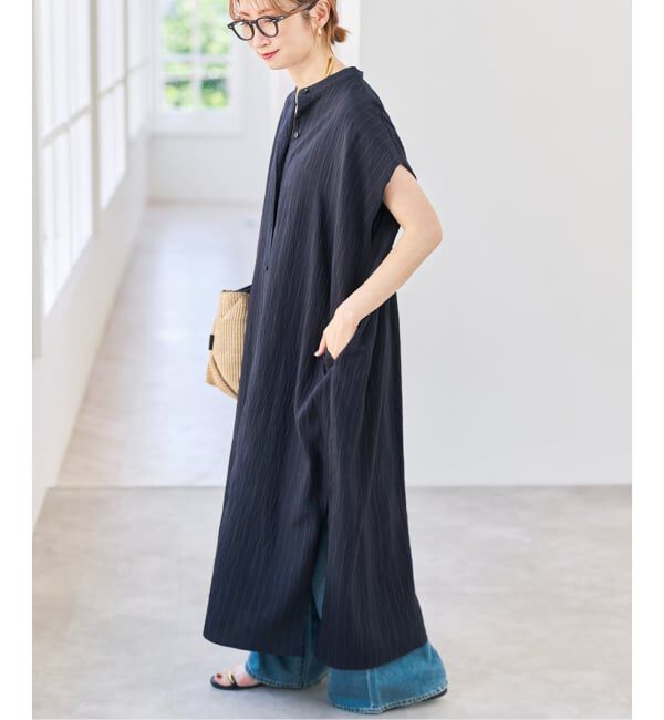 Spick and Span「《別注カラー有り》MARSALAストライプシャツワンピース」|ワンピース|