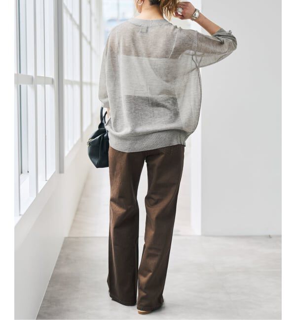 Spick and Span「シアーVネックカーディガン」|カーディガン|