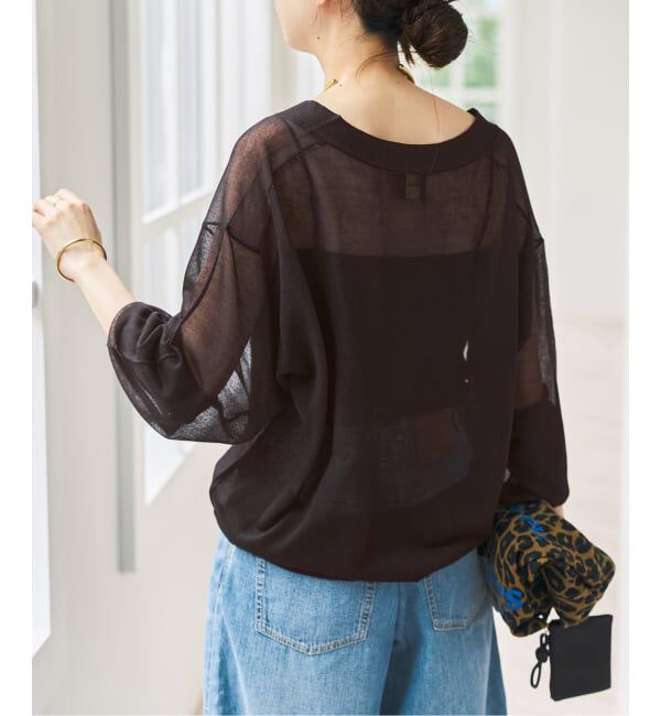Spick and Span「シアーVネックカーディガン」|カーディガン|