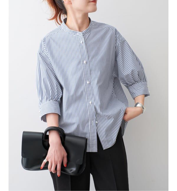 Spick and Span「《WEB限定 / 追加2》パールボタンギャザースリーブシャツ」|シャツ・ブラウス|