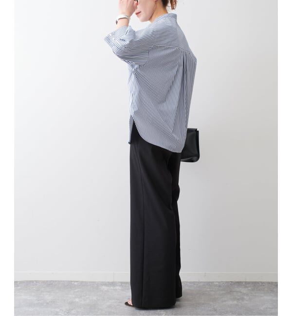 Spick and Span「《WEB限定 / 追加2》パールボタンギャザースリーブシャツ」|シャツ・ブラウス|