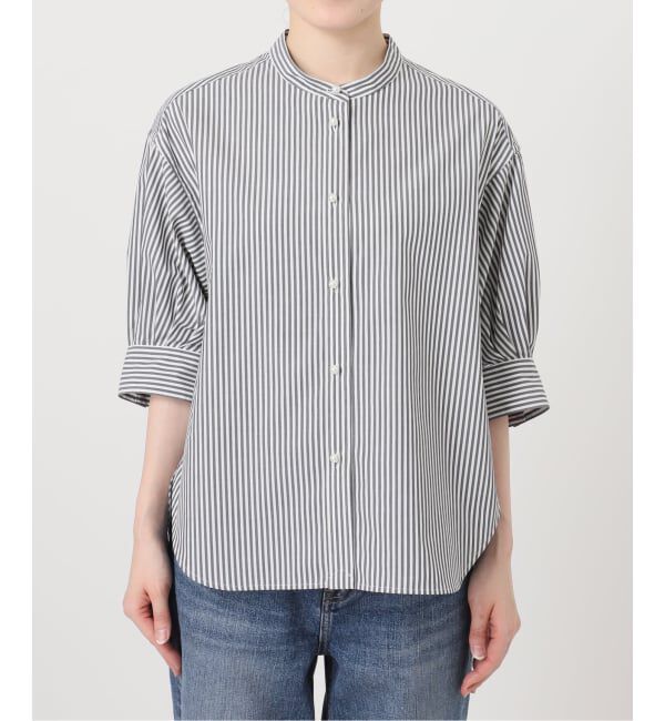 Spick and Span「《WEB限定 / 追加2》パールボタンギャザースリーブシャツ」|シャツ・ブラウス|