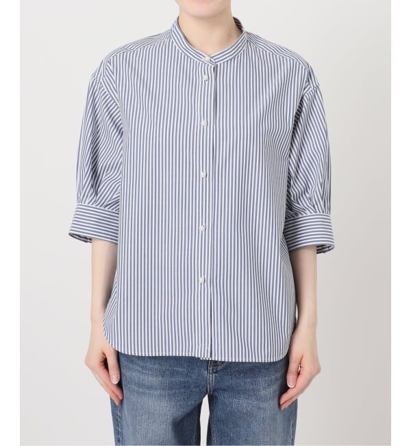 Spick and Span「《WEB限定 / 追加2》パールボタンギャザースリーブシャツ」|シャツ・ブラウス|