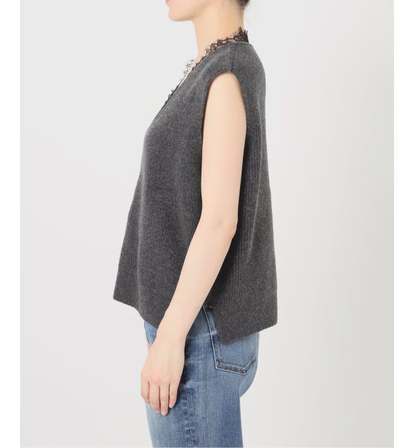 Spick and Span「《一部店舗+WEB限定予約》レースニットベスト」|ニット・セーター|