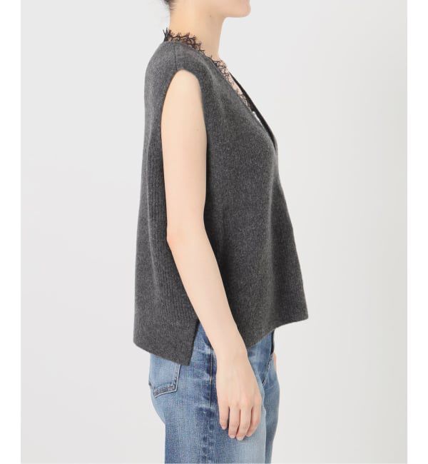 Spick and Span「《一部店舗+WEB限定予約》レースニットベスト」|ニット・セーター|