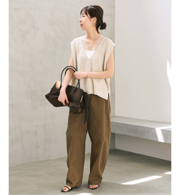Spick and Span「《一部店舗+WEB限定予約》レースニットベスト」|ニット・セーター|