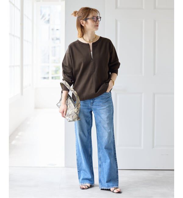Spick and Span「《予約》スキッパーネックタックプルオーバー」|Tシャツ・カットソー|