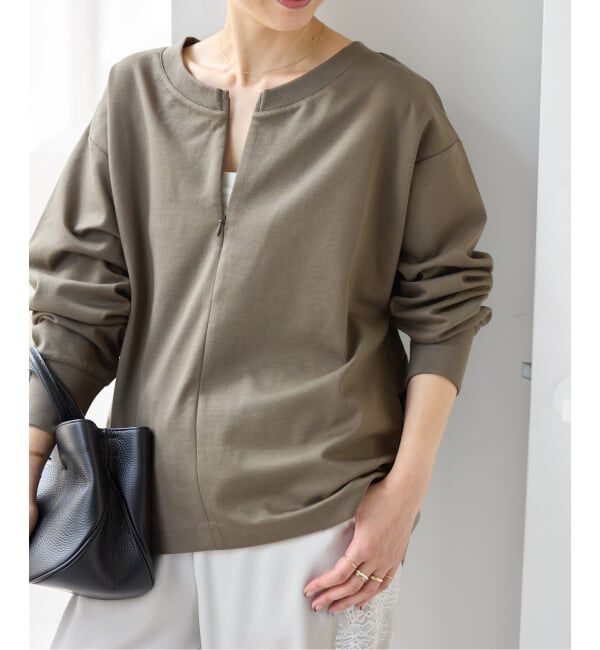 Spick and Span「《予約》スキッパーネックタックプルオーバー」|Tシャツ・カットソー|